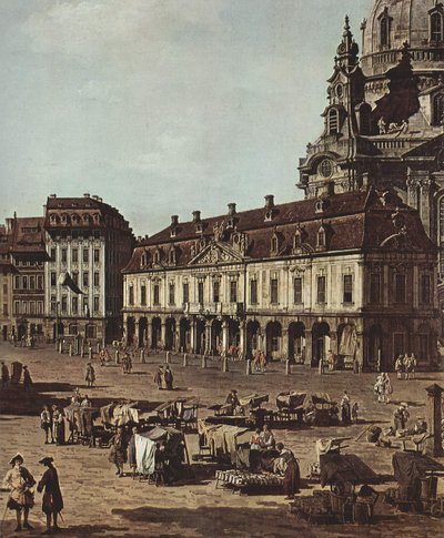 View of Dresden, The New Market from Moritz Street by Bernardo Bellotto